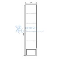 Шкаф-колонна Comforty Порто-35 дуб темно-коричневый 00-00009982CF