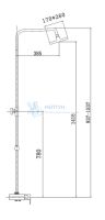 Душевая система с термостатом черная Haiba HB2420