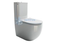 Унитаз-компакт безободковый с сиденьем микролифт Ceramicanova Mia Белый CN1801