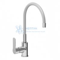 Смеситель для кухни Avrora Kitchen с высоким гибким изливом серый AV9002G
