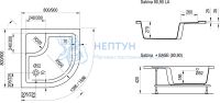 Поддон SABINA-90 LA белый Ravak A217001020