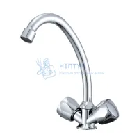 Смеситель Prohanss P12.41 для кухни вентильный поворотный излив, хром