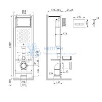 Инсталляция для подвесного унитаза с клавишей ErgoFit M Am.Pm I012711.0338