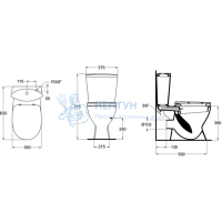 Напольный унитаз-компакт с функцией биде Ideal Standard OCEANE W903801