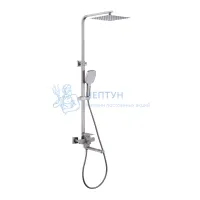 Душевая система Prohanss P30.24.05 для ванны и душа с тропическим душем поворотный излив 25см, сатин