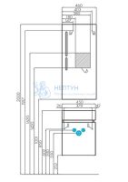 Тумба под раковину AQUATON Эклипс М подвесная эбони светлый правая 1A172801EK49R