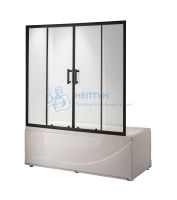 Душевая шторка на ванну Taliente TA-1714CB 170х140 стекло прозрачное 6 мм
