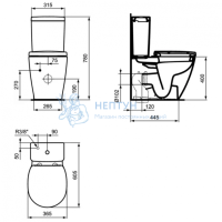 Чаша напольного унитаза Ideal Standard CONNECT SPACE E119601