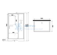 Душевая кабина Niagara Standart ST120/90/15Q/BK 1200x900x2000