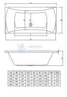 Акриловая ванна C-Bath Talia 170x75 прямоугольная CBQ004001