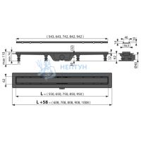 Душевой лоток AlcaPlast APZ19-850 с решеткой