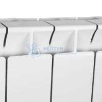 Радиатор биметаллический Stout STYLE 500 14 секций боковое подключение (белый RAL 9010)