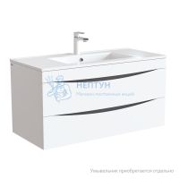 Тумба подвесная, белая, 100 см, Cloud, Iddis CLO10W1i95. Подходит умывальник: 0131000i28