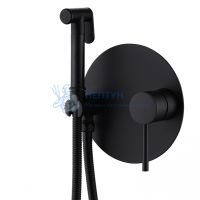 Смеситель ABBER Emotion AF8826B с гигиеническим душем, черный матовый