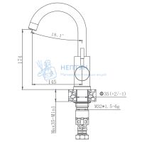 Смеситель для кухни однорычажный хром Haiba HB72304-3