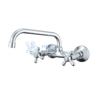 Смеситель Prohanss P10.47 для кухни настенный поворотный излив 25см, хром