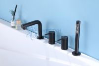 Смеситель ABBER Emotion AF8813B на борт ванны, черный матовый