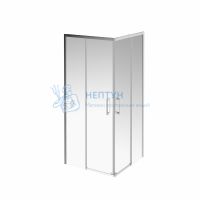 Душевой уголок VETRO, раздвижной, квадратный, 90х90х195, хром