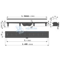 Душевой лоток AlcaPlast Simple APZ10BLACK-950M