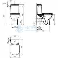 Чаша напольного унитаза Ideal Standard TEMPO T328101