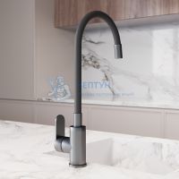 Смеситель для кухни AVRORA Kitchen высоким гибким изливом AV9002GM