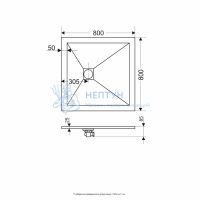Душевой поддон 80*80*2,5 RGW ST-0088Be Бежевый/Квадрат Ø90 Каменный
