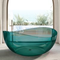 Прозрачная ванна ABBER Kristall AT9705Aquamarin бирюзовая