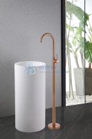 Смеситель Abber Wasser Kreis AF8141MRG напольный для раковины, розовое золото матовое