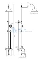 Душевая система однорычажная черная Haiba HB24181-7