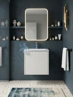 Тумба под раковину в ванную Uperwood Aurora 50 см, белый матовый