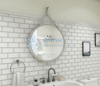Зеркало Континент Millenium LED, D 65 см, LED подсветка, сенсорный выключатель, белый ремень ЗЛП738