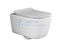 Подвесной безободковый унитаз с сиденьем микролифт Ceramicanova New Day Белый CN3005