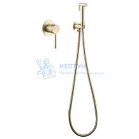 Смеситель ABBER Emotion AF8825G с гигиеническим душем, золото матовое